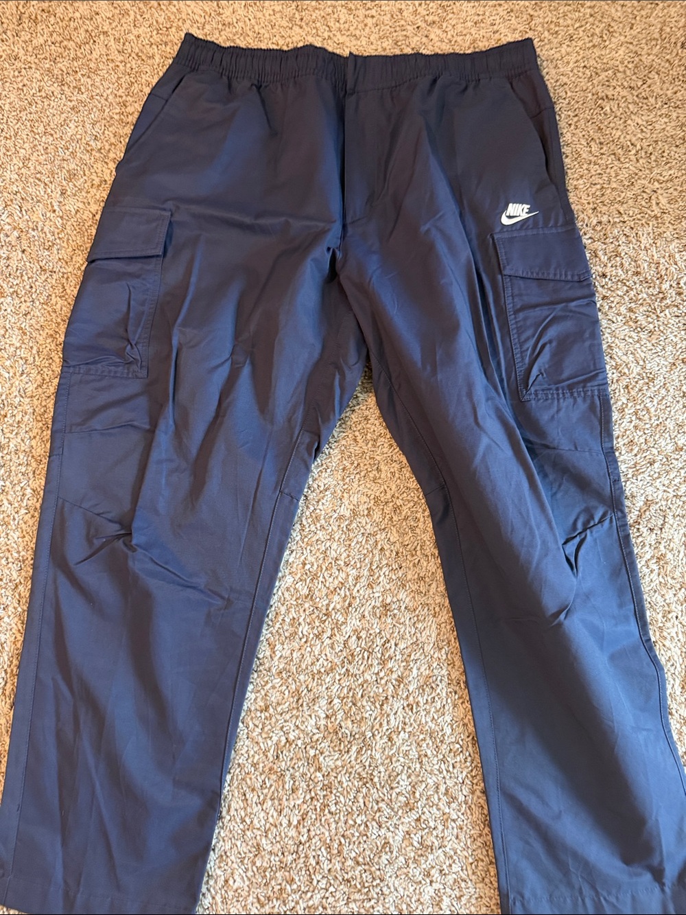 Nike Men’s Navy Cargo Pants with White Logo